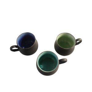 World Market Chi Aura Latte/Tea cups Water Magic Witchy Lagen Blue, Teal, Green